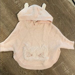 Bunny sweater poncho